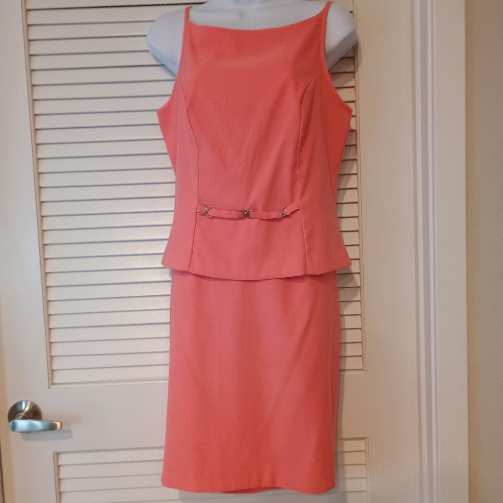 My Michelle Elegant Coral Sleeveless Dressy Skirt Set Size 11/12